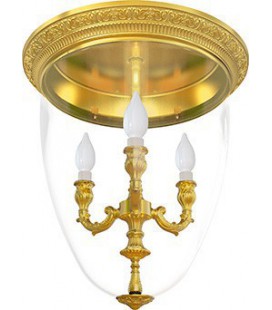 Люстра из латуни с плафоном, FEDE коллекция CHANDELIER I VERONA, блестящее золото