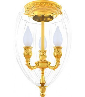 Люстра из латуни с плафоном, FEDE коллекция CHANDELIER I BOLOGNA, блестящее золото