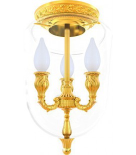 Люстра из латуни с плафоном, FEDE коллекция CHANDELIER II BOLOGNA, блестящее золото