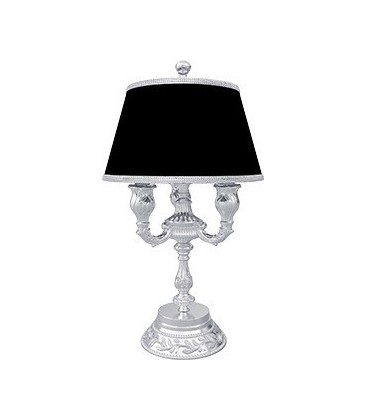 Настольная лампа из латуни с абажуром, FEDE коллекция PORTOFINO, блестящий хром