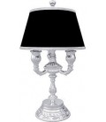 Настольная лампа из латуни с абажуром, FEDE коллекция PORTOFINO, блестящий хром