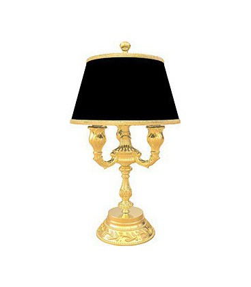 Настольная лампа из латуни с абажуром, FEDE коллекция PORTOFINO, блестящее золото