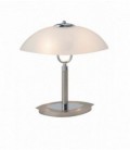 Лампа настольная "Lille", один плафон, 2х40W E14, метал/стекло, сталь
