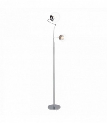 Лампа напольная "Lorena" E14x1x28W, E27x1x40W, мет./стекло, 230V, хром
