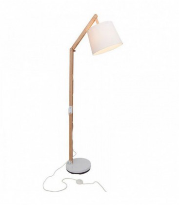 Лампа напольная "Carlyn", 1x60W E27, метал/текстиль, белая