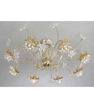 Люстра Kolarz Daisy, грубо начищенное, Optic Crystal, золото, 0043.88.3