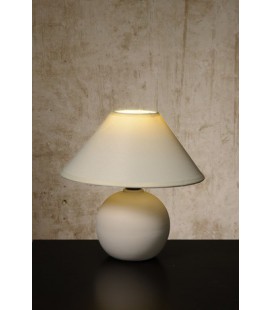 Lucide FARO Table lamp Ceram. H.21cm Brushed white, 14552/81/31