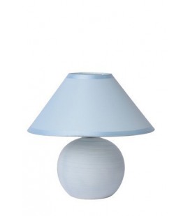 Lucide FARO Table lamp Ceram. H.21cm Brushed Blue, 14552/81/35