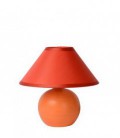 Lucide FARO Table lamp Ceram. H.21cm Brushed Orange, 14552/81/53
