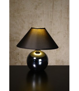 Lucide FARO Table lamp Ceram. H.21cm Pearl Black, 14553/81/30
