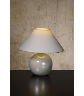 Lucide FARO Table lamp Ceram. H.21cm Pearl white, 14553/81/31