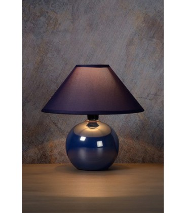 Lucide FARO Table lamp Ceram. H.21cm Pearl Blue, 14553/81/35