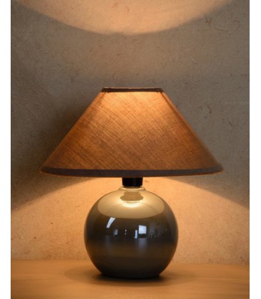 Lucide FARO Table lamp Ceram. H.21cm Pearl Silver, 14553/81/36