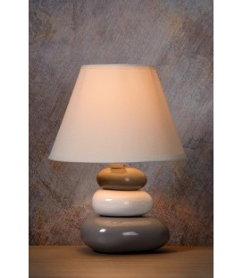 Lucide KARLA Table lamp Ceamic E14 L20 W20 H30 Grey, 14560/81/36