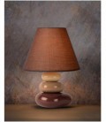 Lucide KARLA Table lamp Ceamic E14 L20 W20 H30 Brown, 14560/81/43