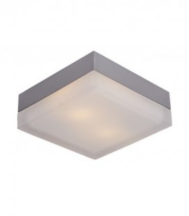 Lucide SPA Ceiling light Square D23 2xE27 IP44 Silver, 17103/23/67