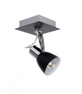 Lucide RALLY Spot 1xGU10/35Wincl. D10/10/12cm Chrome/Blac, 17950/21/30