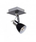 Lucide RALLY Spot 1xGU10/35Wincl. D10/10/12cm Chrome/Blac, 17950/21/30