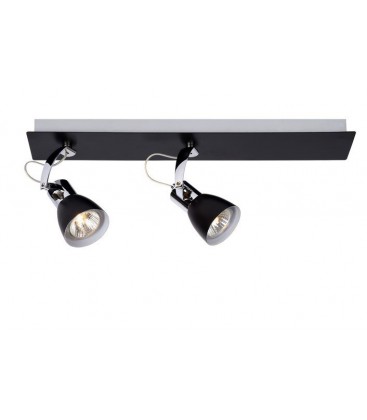 Lucide RALLY Spot 2xGU10/35Wincl. D36/10/12cm Chrome/Blac, 17950/22/30
