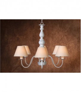 Lucide CAMPAGNE Chandelier 6xE14 Shade61009/16/38)Ant Whi, 31333/06/21