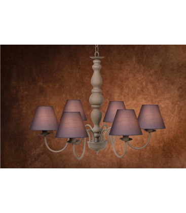 Lucide CAMPAGNE Chandelier 6xE14 Shade61009/16/36) Taupe, 31333/06/41
