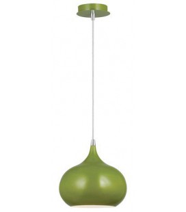 Lucide RIVA Pendant H206 D24cm E27 Green, 31412/24/84