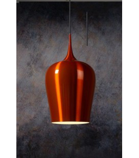 Lucide PETRA Pendant E27/60W H130 D26,5cm Gold/Orange, 31429/25/42