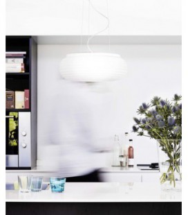 Lucide RIBBI Pendant D30cm 2xE27 Opal White, 31449/30/61