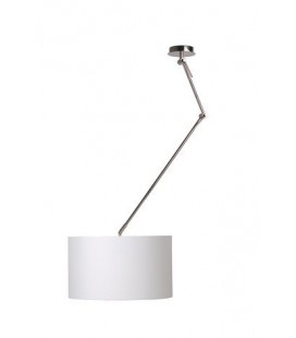 Lucide ELENI Pendant E27 D45 H94cm Shade White/Satin Chro, 31459/45/31