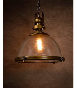 Lucide OLD BURDI Pendant E27 D46cm Clear Glass/Bronze, 31470/46/03