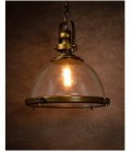 Lucide OLD BURDI Pendant E27 D46cm Clear Glass/Bronze, 31470/46/03