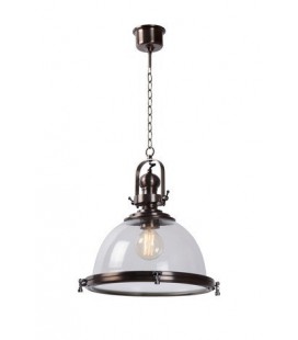 Lucide OLD BURDI Pendant E27 D46cm Clear Glass/Ant Silver, 31470/46/16