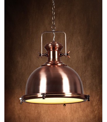 Lucide OLD BURDI Pendant E27 D40 H36cm Red Cupper, 31471/46/17