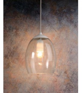 Lucide NORA Pendant E27 D16cm White /Clear Glas, 31485/01/31