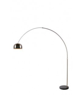 Lucide ARQ Floor Lamp E27 H210 Shade D 32cm Marble/Satin, 31766/01/12