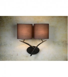 Lucide CORDOBA Wall Light 2x E14 L39 W15 H36cm Iron Grey, 37201/02/15