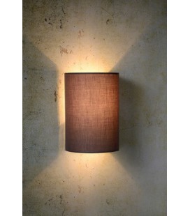 Lucide CORAL Wall Light E27 Shade Round D15-15-21cm Grey, 61250/14/36