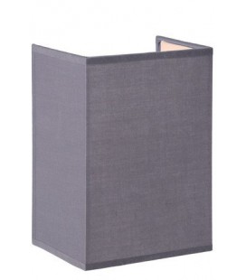 Lucide CORAL Wall Light E27 Shade Rectan.15-11-21cm Grey, 61254/14/36