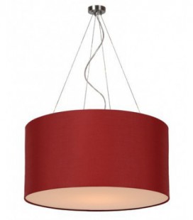 Lucide CORAL Pendant Cotton E27 D40/40/20 Dark Red, 61452/40/57