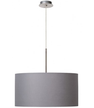 Lucide CLIFF Pendant 1xE27 D50 H120cm Grey, 61455/50/36