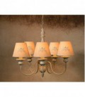 Lucide ROBIN Chandelier 5xE14 D52 H44cm Shade Linen/Taupe, 71336/05/41