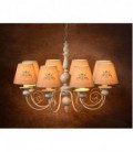 Lucide ROBIN Chandelier 8xE14 Shade Linen/Taupe, 71336/08/41