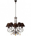 Lucide DORINT Chandelier 5xE14 D70 H120cm Rusty, 71399/05/97