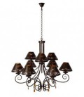 Lucide DORINT Chandelier 9xE14 D70 H120cm Rust, 71399/09/97