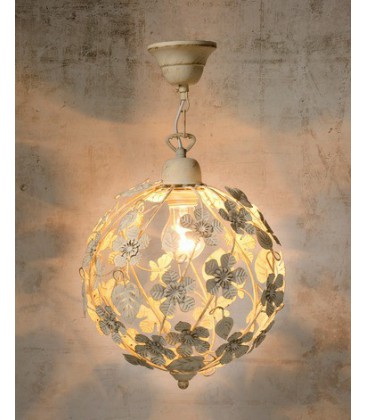 Lucide DIBA Pendant E27 D29cm Ant White, 78366/29/21