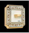 Поворотный выключатель в сборе FEDE коллекция Crystal De Luxe PALACE, Gold White Patina