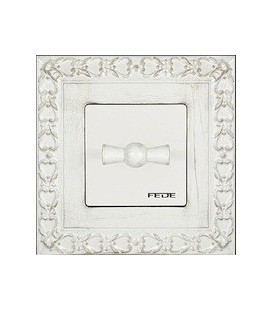 Поворотный выключатель в сборе FEDE коллекция Provence San Sebastian, White Decape