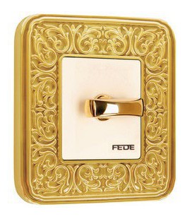 Поворотный выключатель в сборе FEDE коллекция EMPORIO, Bright gold