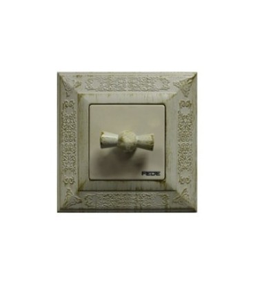 Поворотный выключатель в сборе FEDE коллекция Granada, White Decape