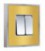 Двухклавишный выключатель в сборе FEDE коллекция BELLE EPOQUE METAL CHROME, Bright Gold + Bright Chrome
